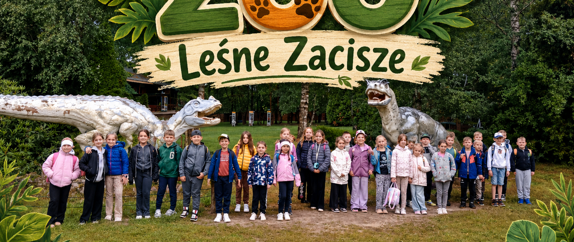 Dzieci z klas drugich podczas pamiątkowego zdjęcia.