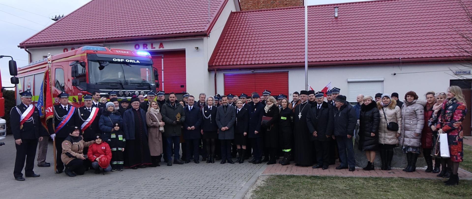 Uroczystość przekazania nowego pojazdu strażackiego dla OSP Orla, fot. gmina Orla