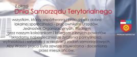 Życzenia z okazji Dnia Samorządu Terytorialnego