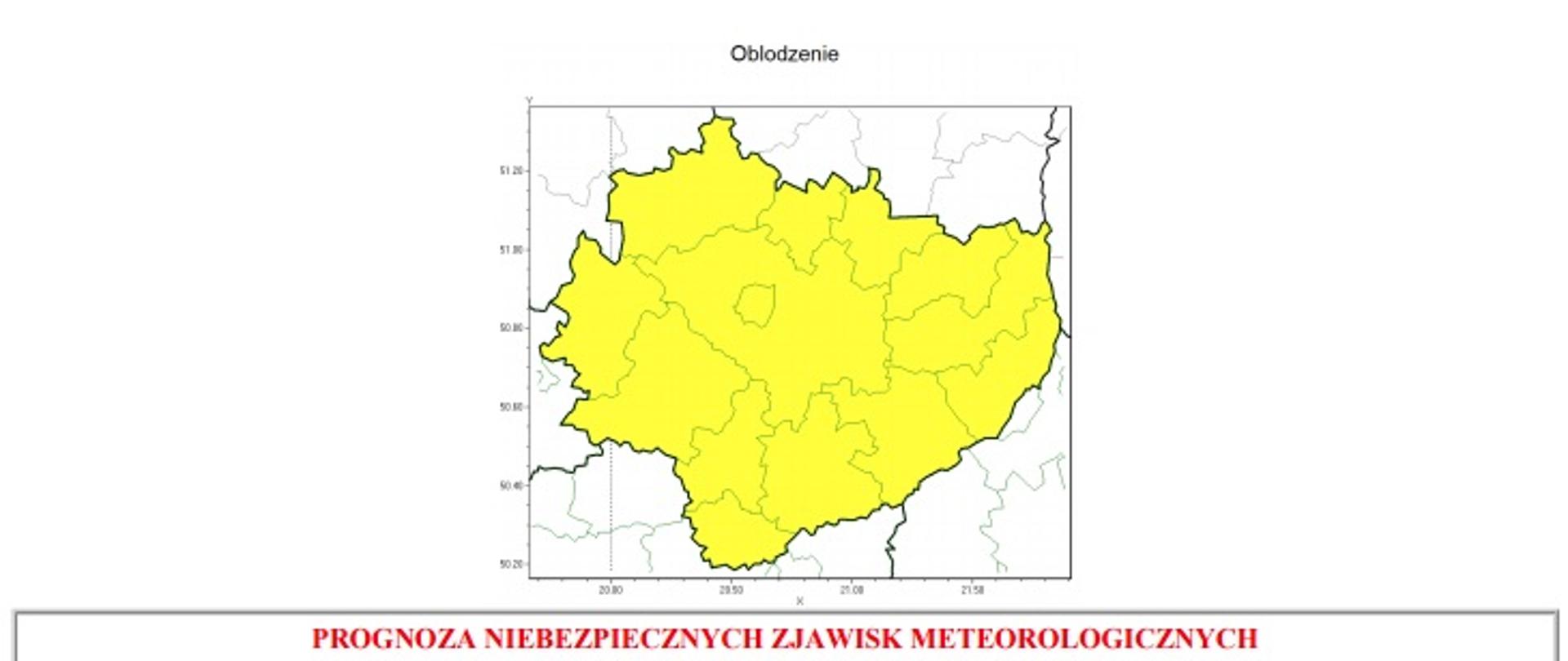 Oblodzenia gesta mgła roztopy