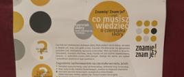 Plakat z informacjami na temat raka czerniaka i żółtaczki