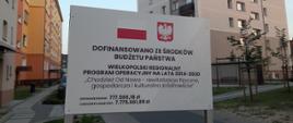 Tablica informacyjna na obszarze 