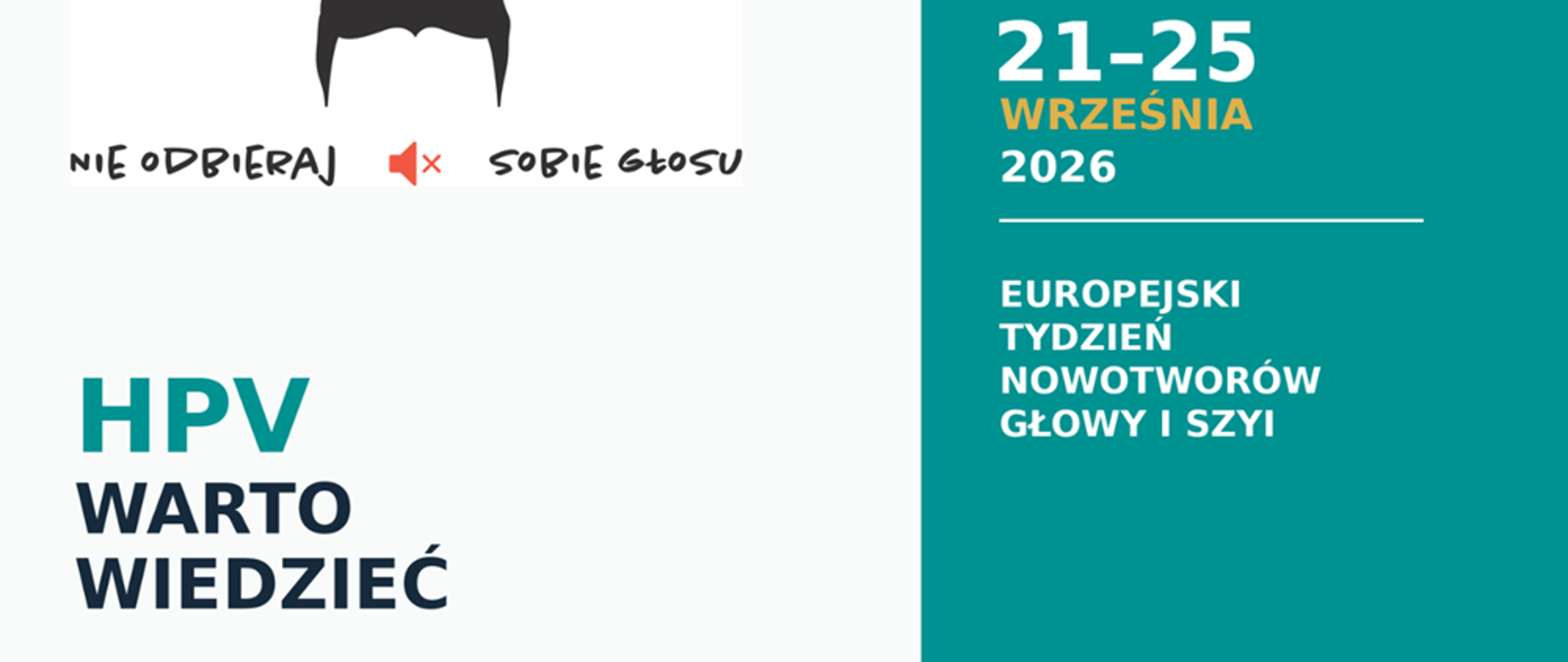 Plakat w odcieniach bieli i zielenie dotyczy kampanii nie odbieraj sobie głosu. 