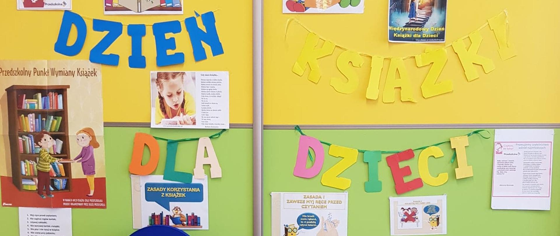 NAPIS DZIEŃ KSIĄŻKI DLA DZIECI I WYSTAWA KSIĄŻECZEK DLA DZIECI
