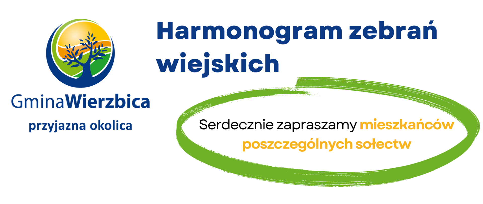 Harmonogram zebrań wiejskich - baner