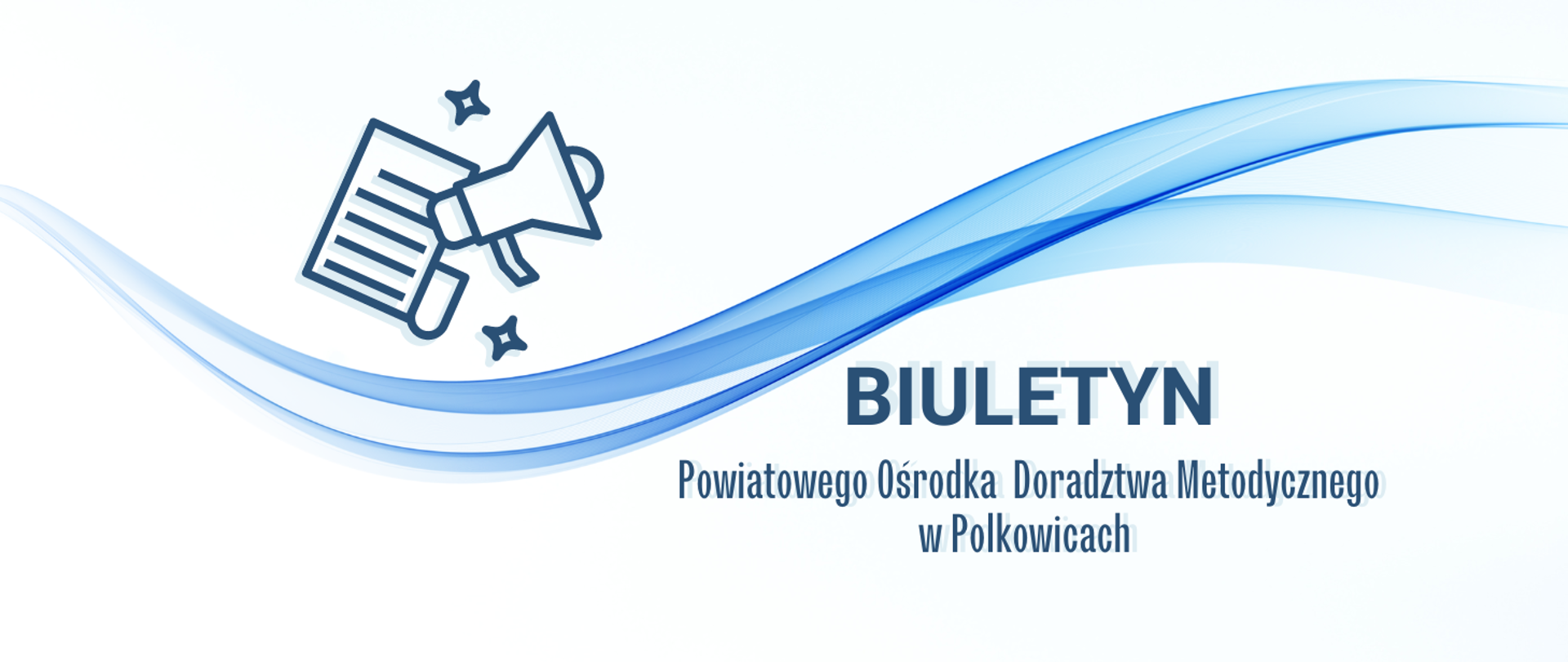Baner napis Biuletyn Powiatowego Ośrodka Doradztwa Metodycznego w Polkowicach, po lewej stronie na górze ikonka głośnik i informacja 