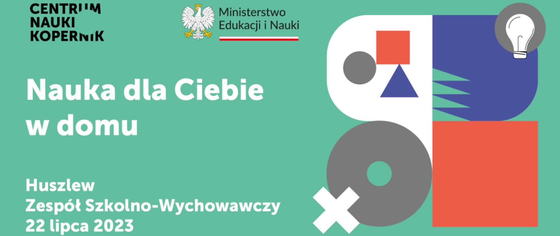 Banner promujący warsztaty pn. Nauka dla Ciebie w domu