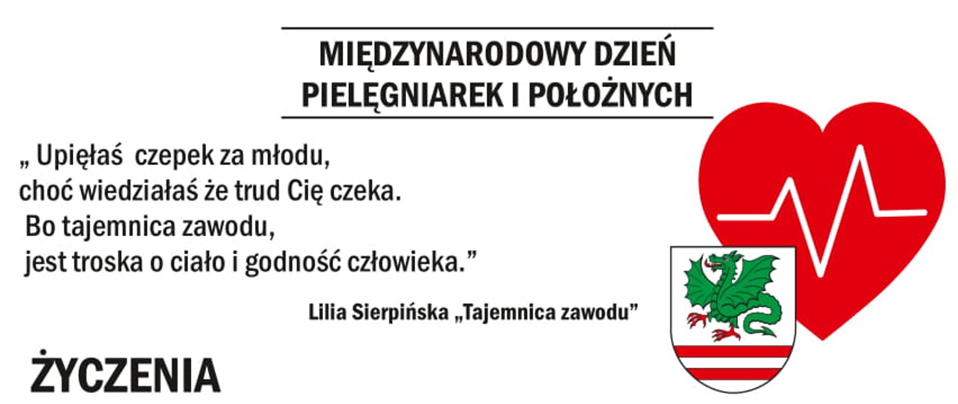 Baner życzenia dla pielęgniarek i położnych