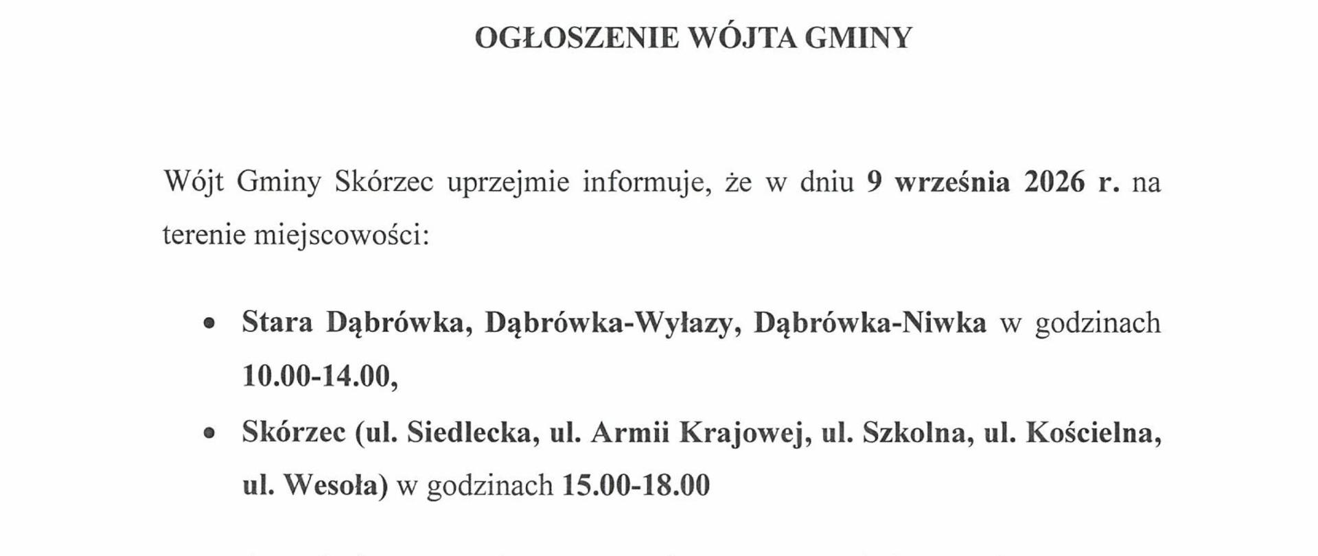 Wymiana zasuw Stara Dąbrówka, Dąbrówka-Wyłazy, Dąbrówka-Niwka, Skórzec - 9 września