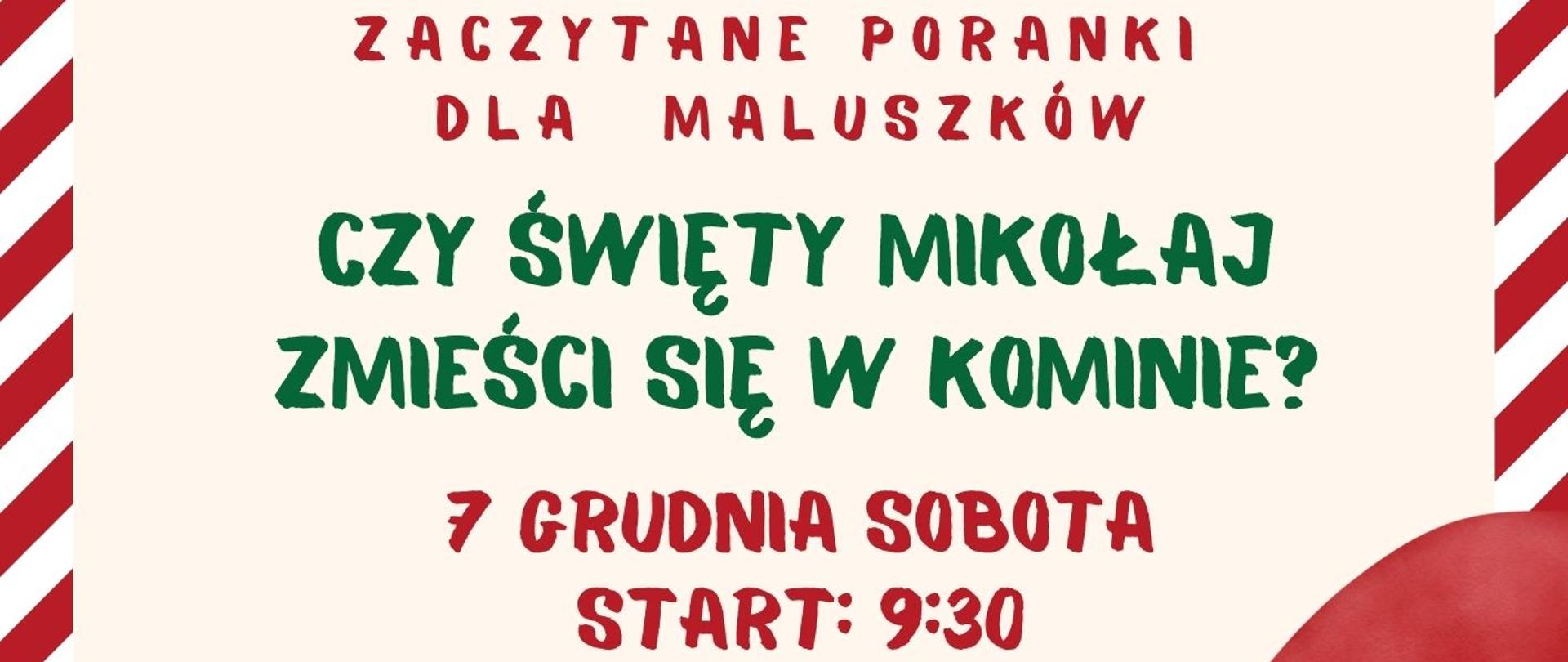 Zaczytane poranki dla maluszków - plakat MBP