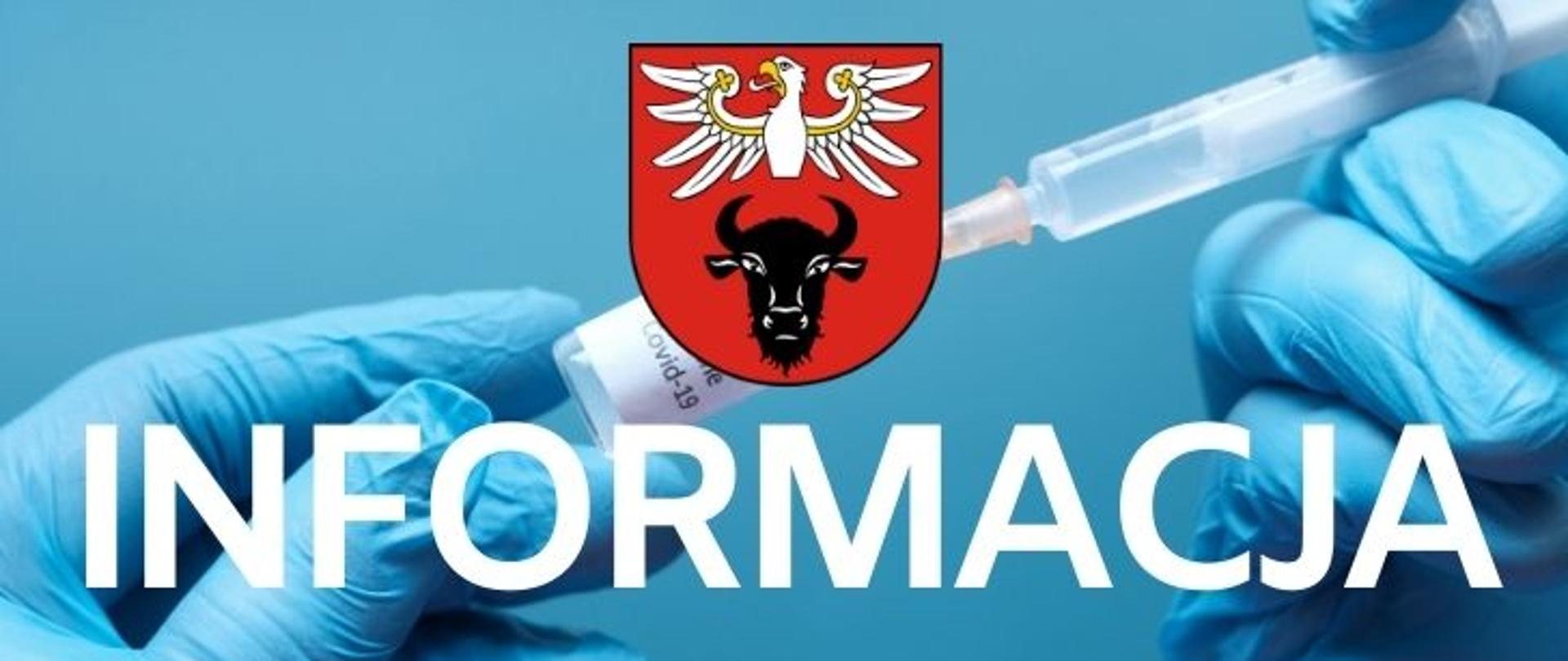 logo dot. informacji wspodjętych działań celem zwiększenia ilości punktów szczepień przeciwko COVID-19 w powiecie