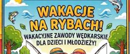 Zaproszenie na zawody wędkarskie dla dzieci - baner