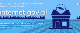Banner dotyczący dostępu Internetu