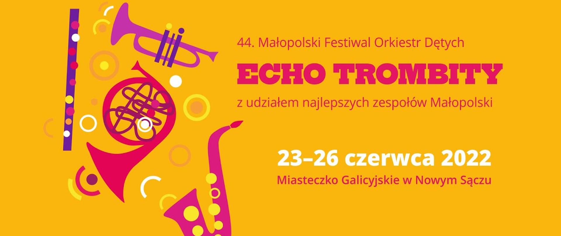 plakat informacyjny dotyczący przeglądu orkiestr dętych