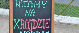 Tablica "Witamy na X rajdzie nordic walking"