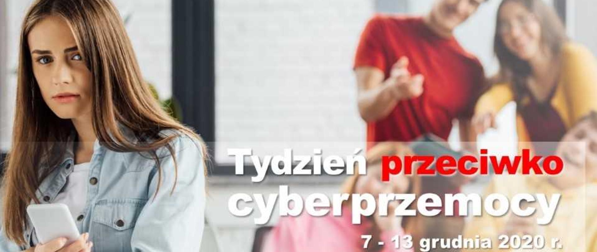 plakat informujący o pomocy ofiarom cyberprzemocy
