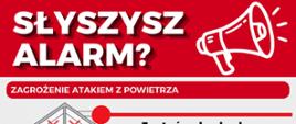 Plakaty informacyjne o postępowaniu po otrzymaniu alertu RCB w przypadku uruchomienia syren alarmowych