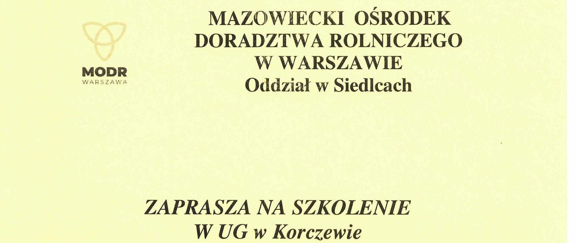 zaproszenie na szkolenie ekoschematy nowym instrumentem finansowym WPR 2023-2027". 21.02.2023 Urząd Gminy Korczew godz. 10.00