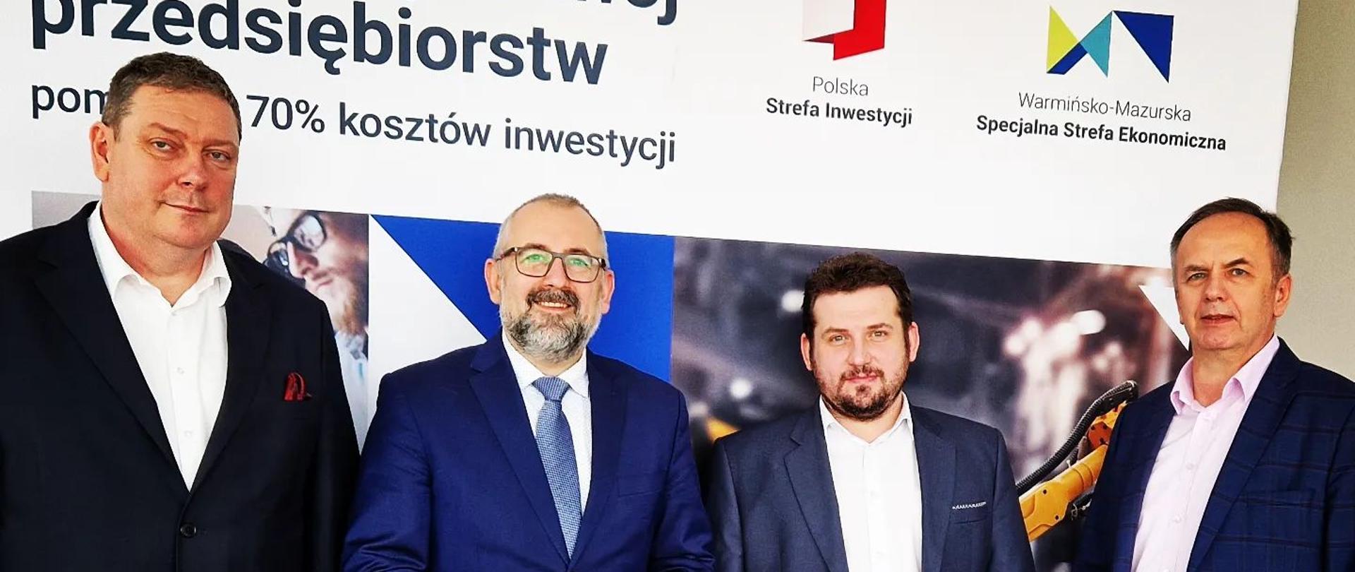 Na zdjęciu przedstawiciele Powiatu Przasnyskiego i Warmińsko Mazurskiej Specjalnej Strefy Ekonomicznej.