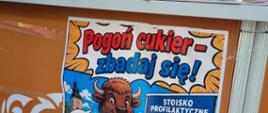 Plakat akcji widoczny na stoisku