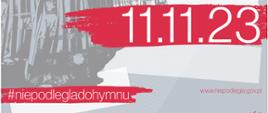 Plakat promujący akcję "Niepodległa do Hymnu"