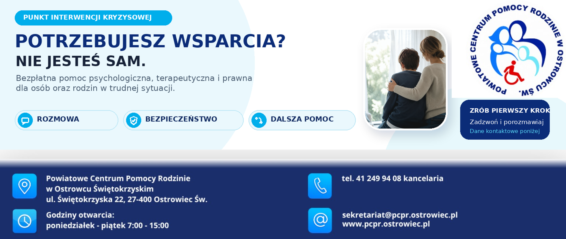 Wsparcie w kryzysie - Punkt Interwencji Kryzysowej w PCPR Ostrowiec Św.