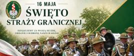 Grafika z napisem 16 maja Święto Straży Granicznej