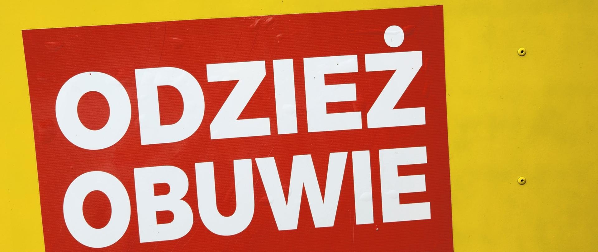Żółty kontener na ubrania