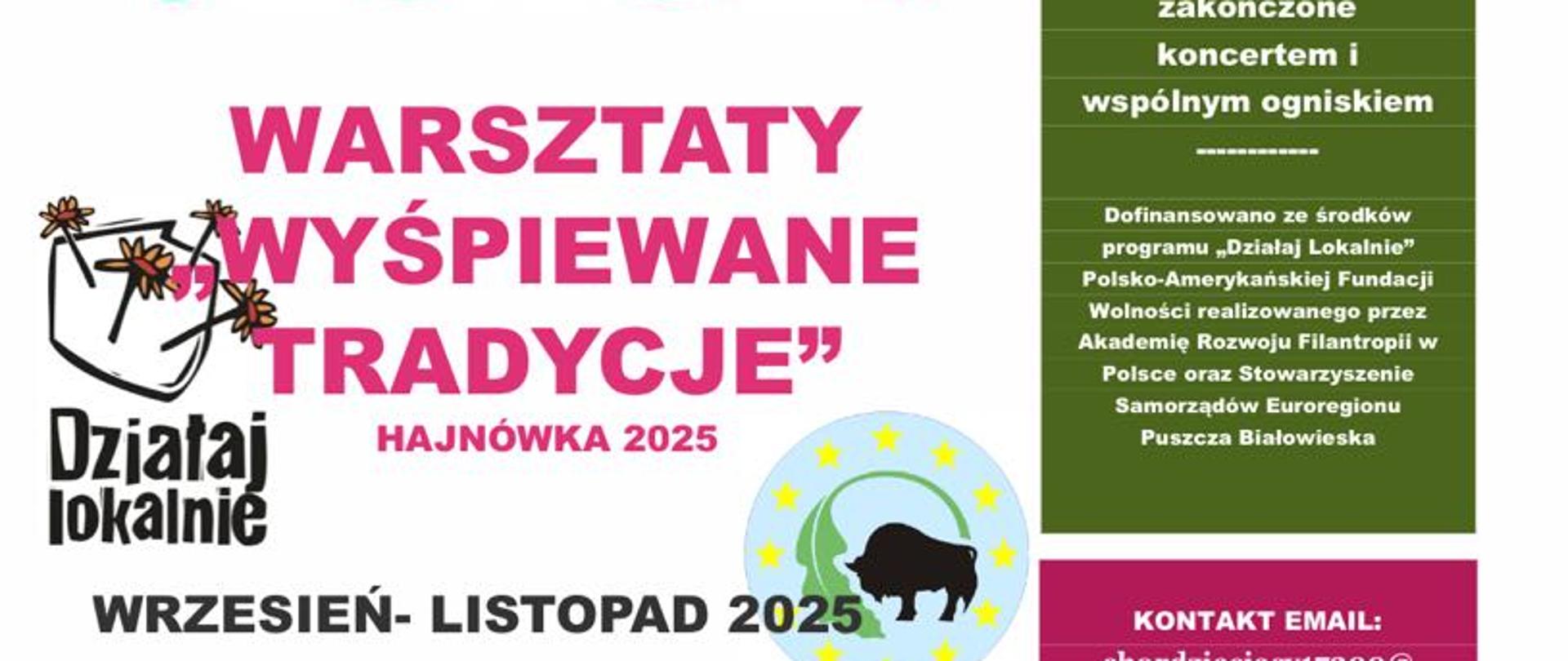 Na plakacie umieszczono grafikę kopuły cerkwi z kolorowymi nutami, u dołu informacje o projekcie, zawarte w artykule.