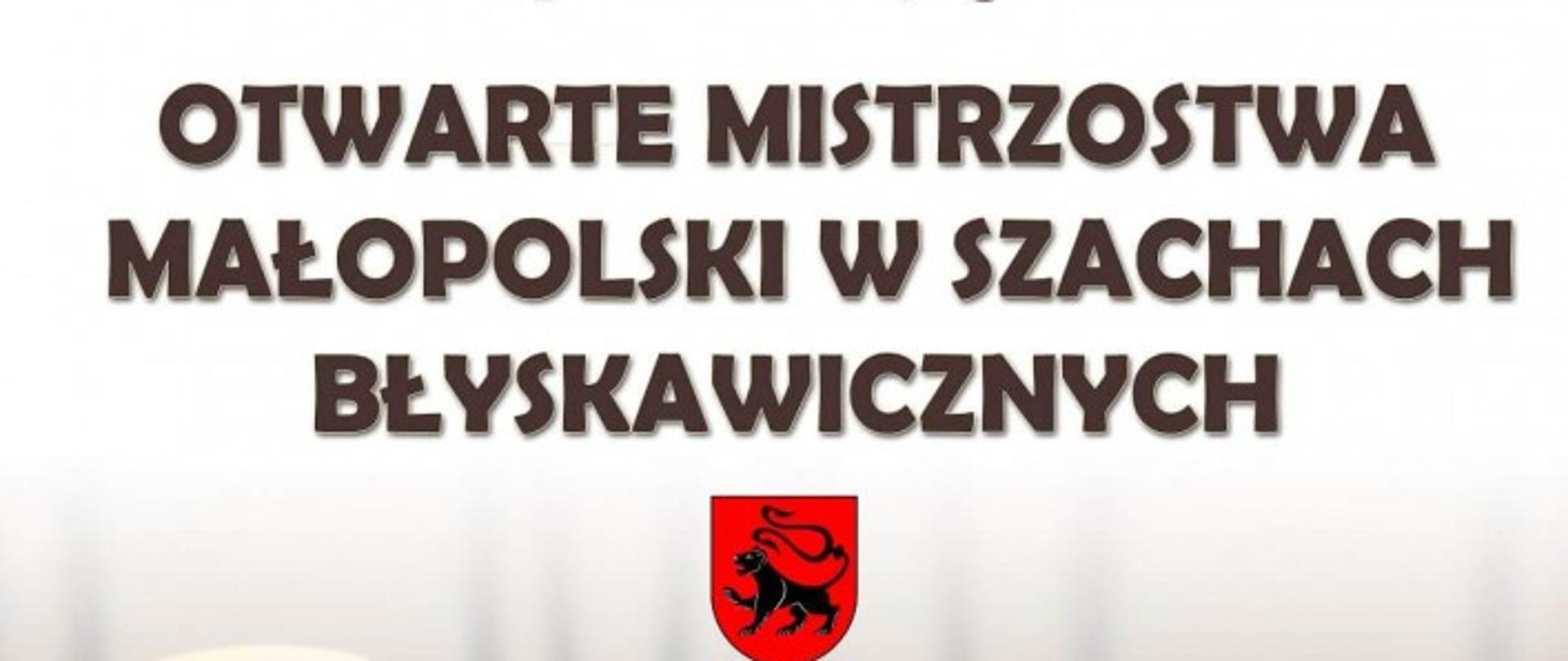 zdjęcie przedstawia plakat informacyjny dotyczący turnieju szachowego.