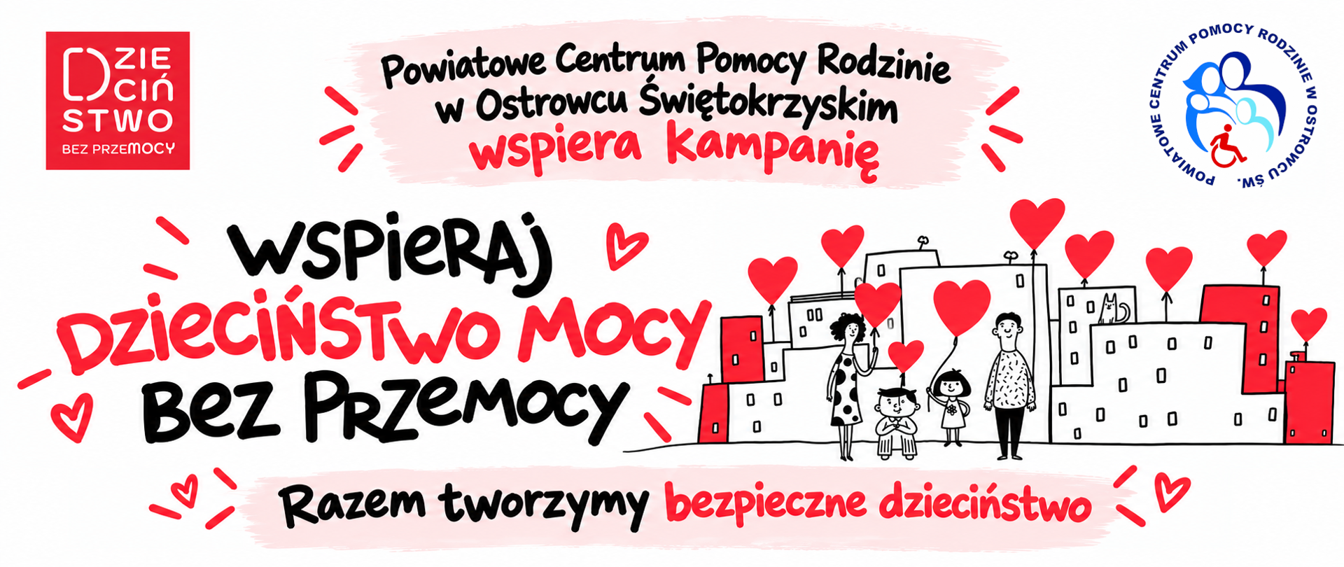 Wspieramy kampanię „Dzieciństwo mocy bez Przemocy”.