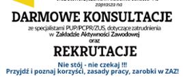 napis darmowe konsultacje