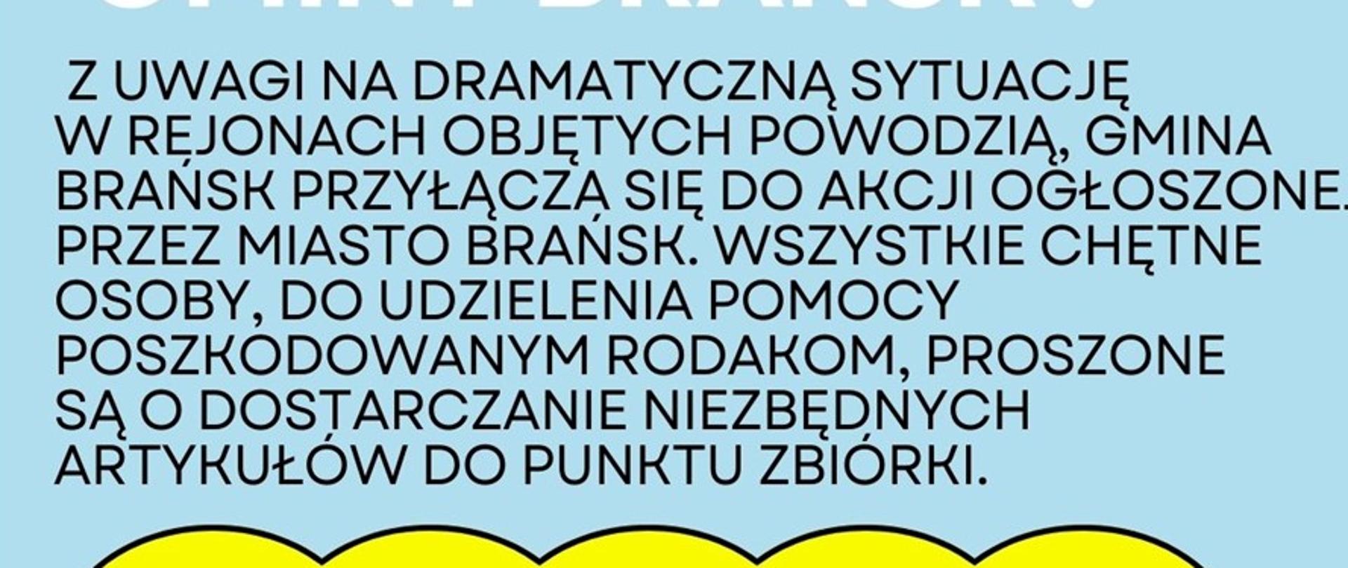 Zbiórka dla powodzian
