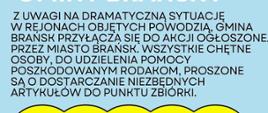 Zbiórka dla powodzian
