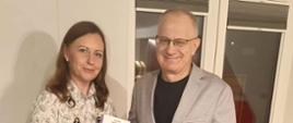 Tomasz Klatkiewicz z Panią Dyrektor Anna Walczak