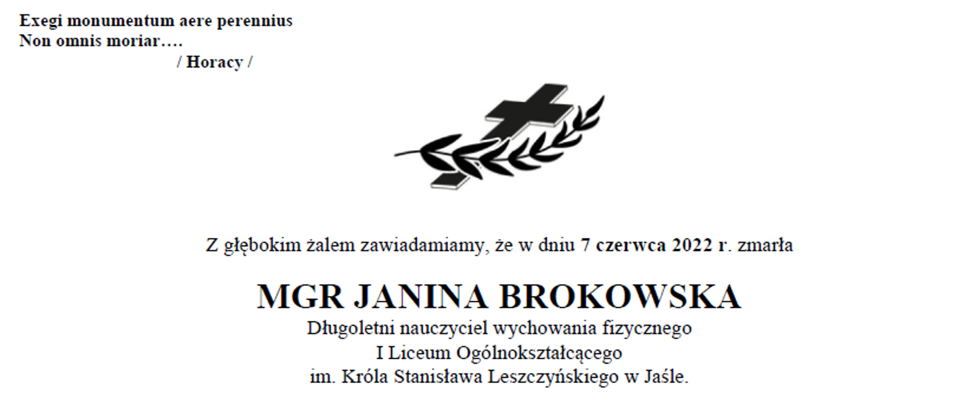 klepsydra - śp. Janina Brokowska