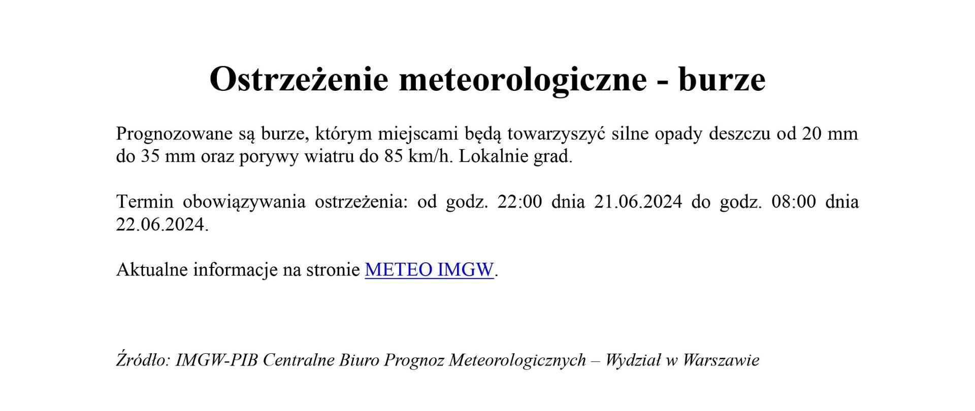 Ostrzeżenie meteorologiczne