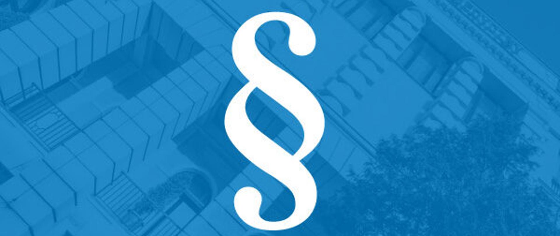 Zdjęcie przedstawia symbol paragrafu 