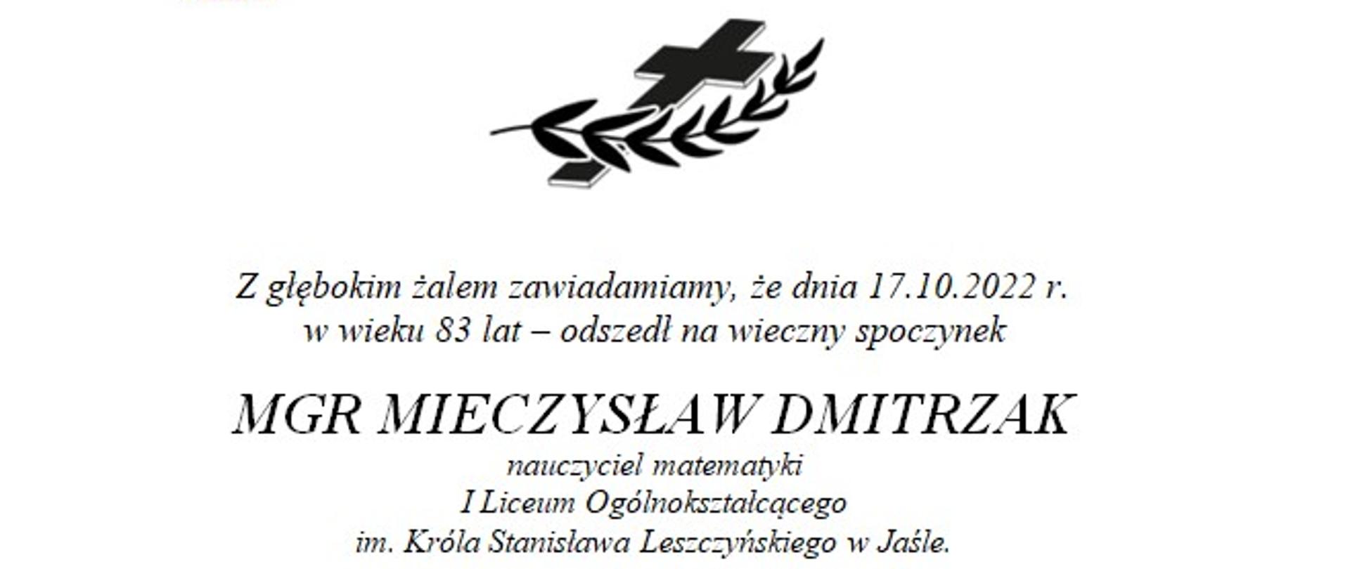 Klepsydra Ś.P. Mieczysława Dmitrzaka