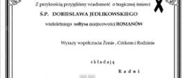 Kondolencje Dobiesław Jedlikowski od Radnych