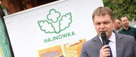 Moment otwarcia Targów - przemawia Burmistrz Miasta Hajnówka