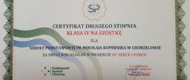 Certyfikat Serce i Pomoc