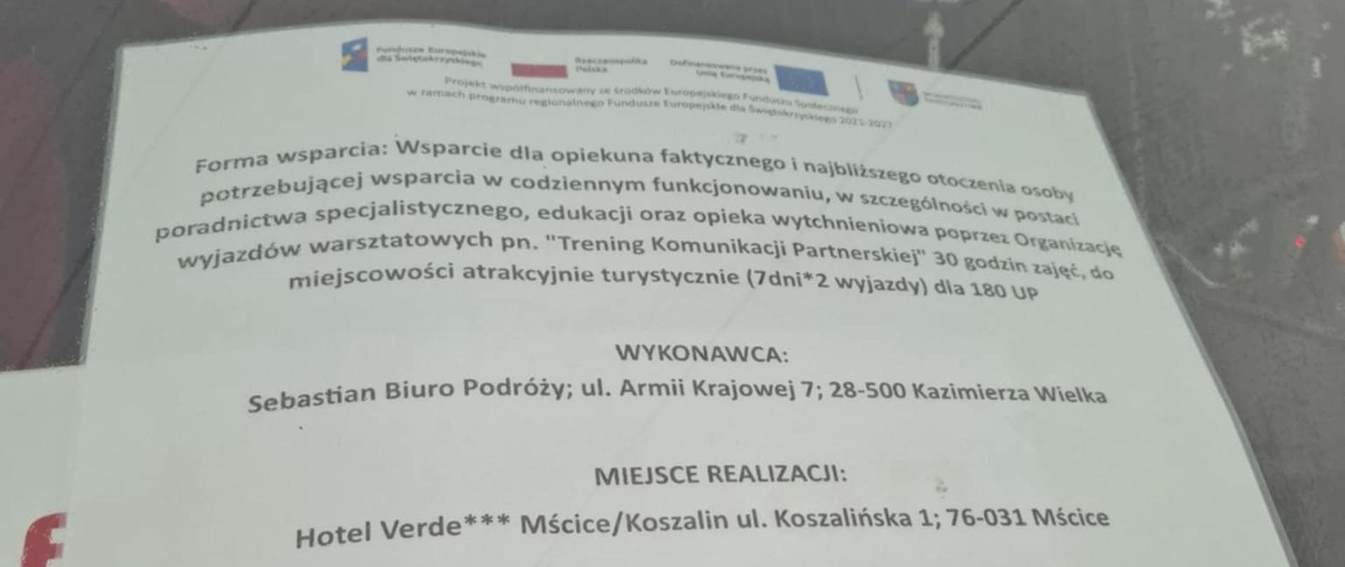 II Wyjazd warsztatowy w ramach projektu ,,Rodzina w Centrum”
