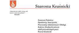 List Starosty Kraśnickiego na rozpoczęcie roku szkolnego 2024/2025