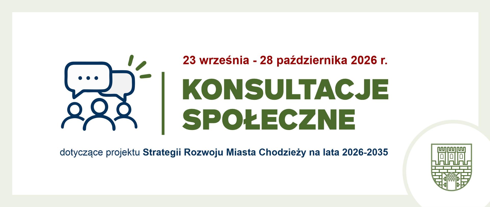 baner konsultacje społeczne-projekt Strategii Rozwoju Miasta Chodzieży na lata 2026-20235