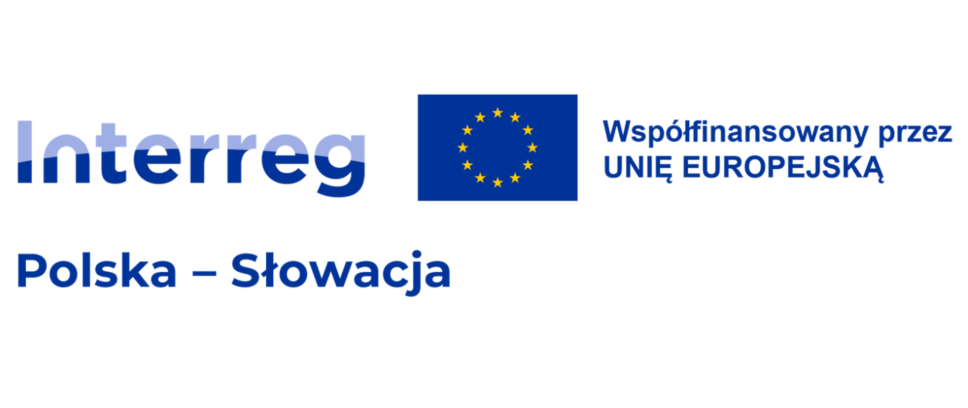 Logo Unii Europejskiej z napisem Program Interreg Polska-Słowacja na lata 2021-2027, współfinansowane przez unie Europejską