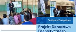 Plakat informacyjny o Projekcie Doradztwa Energetycznego. Projekt finansowany ze środków FEnIKS 2021-2027, realizowany przez Narodowy Fundusz Ochrony Środowiska i Gospodarki Wodnej we współpracy z wojewódzkimi funduszami. W województwie małopolskim działa 6 Doradców Energetycznych, którzy nieodpłatnie świadczą usługi, w tym: edukację, szkolenia, doradztwo inwestycyjne i pomoc w pozyskiwaniu funduszy. Projekt skierowany jest do osób fizycznych, przedsiębiorców, władz lokalnych oraz wspólnot mieszkaniowych.
Plakat podkreśla konieczność działań na rzecz neutralności klimatycznej do 2050 roku, zgodnie z Porozumieniem Paryskim. Głównym celem jest transformacja w kierunku gospodarki niskoemisyjnej, adaptacja do zmian klimatu oraz promocja zielonych inwestycji.
Kontakt: doradztwo@wfos.krakow.pl, strony internetowe: wfos.krakow.pl oraz doradztwo-energetyczne.gov.p