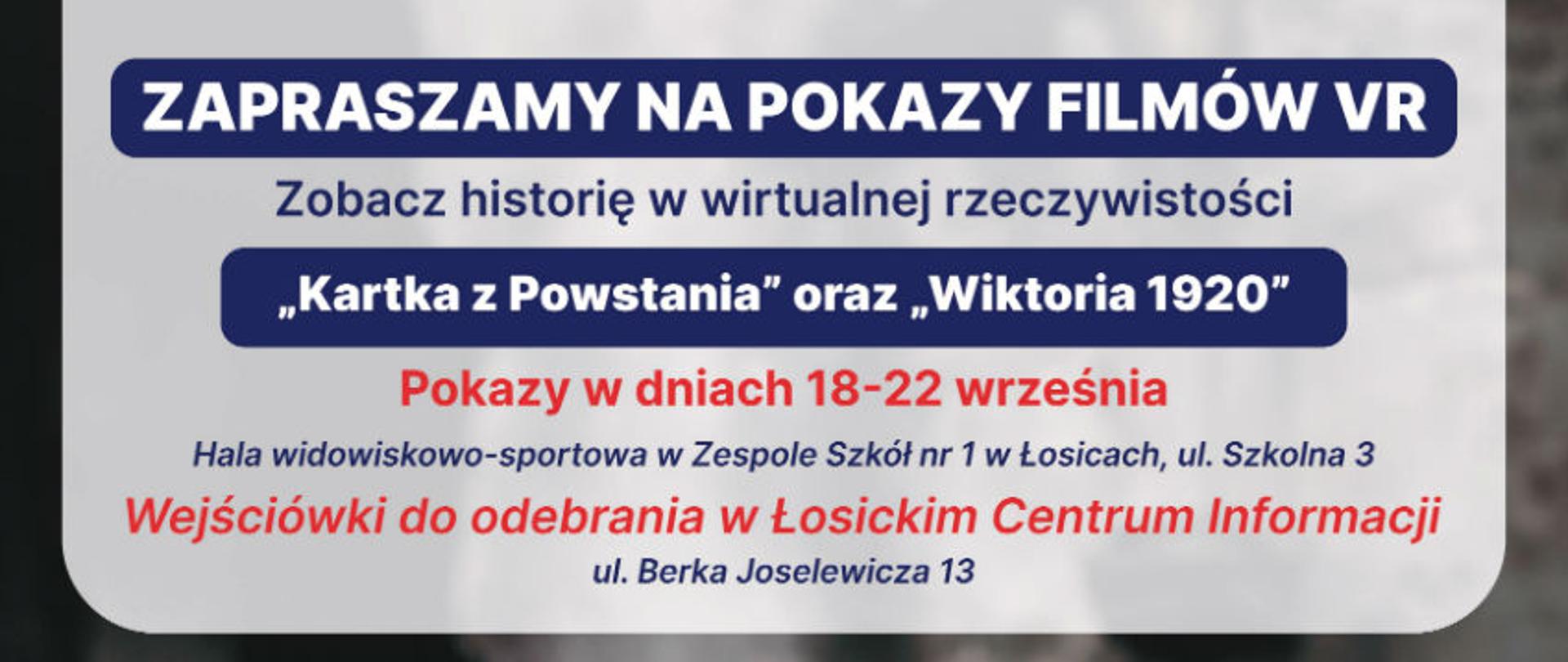 Zaproszenie na pokaz filmów VR
