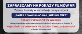 Zaproszenie na pokaz filmów VR