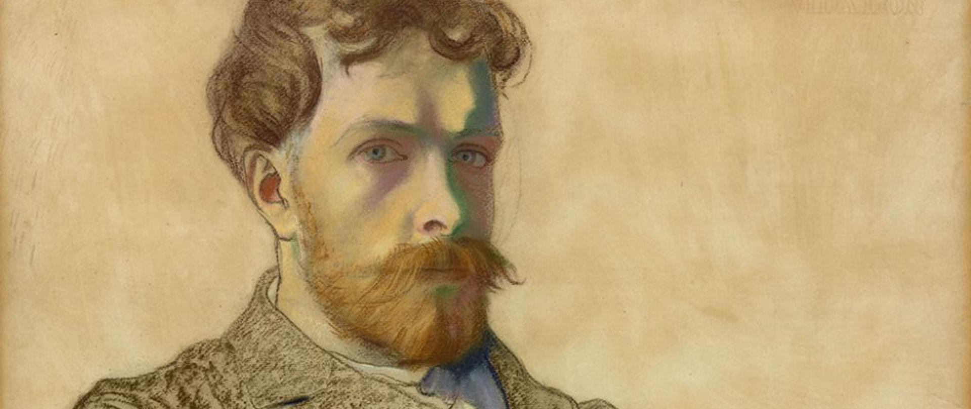 Portret Stanisława Wyspiańskiego, malowany pastelami.